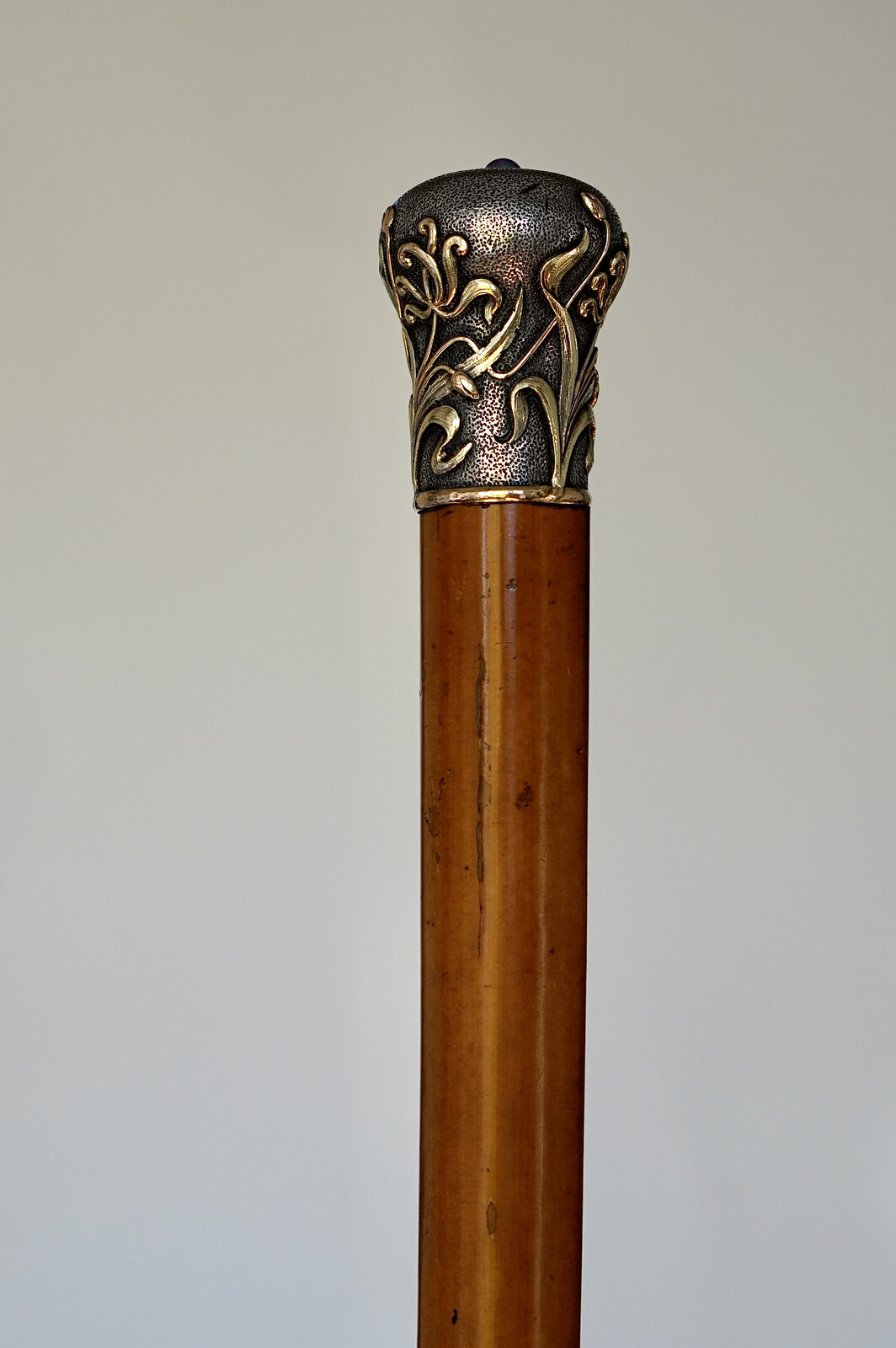 A Gold & Silver Art Nouveau Jewell Cane, France ca. 1900 