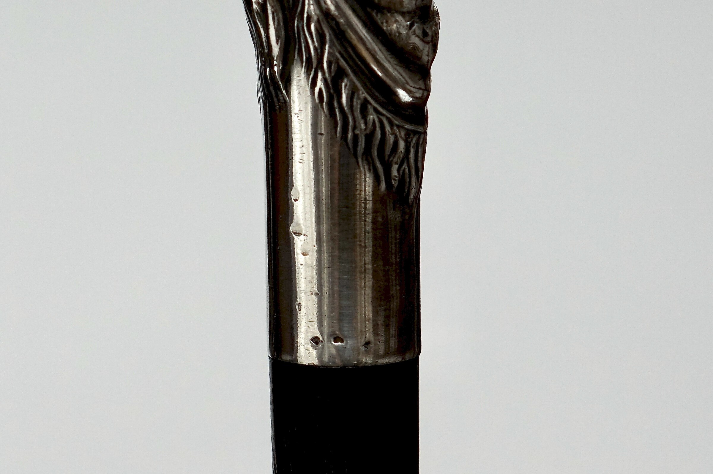 An American Indian by Lucien Gaillard, Silver Walking stick, France ca. 1900