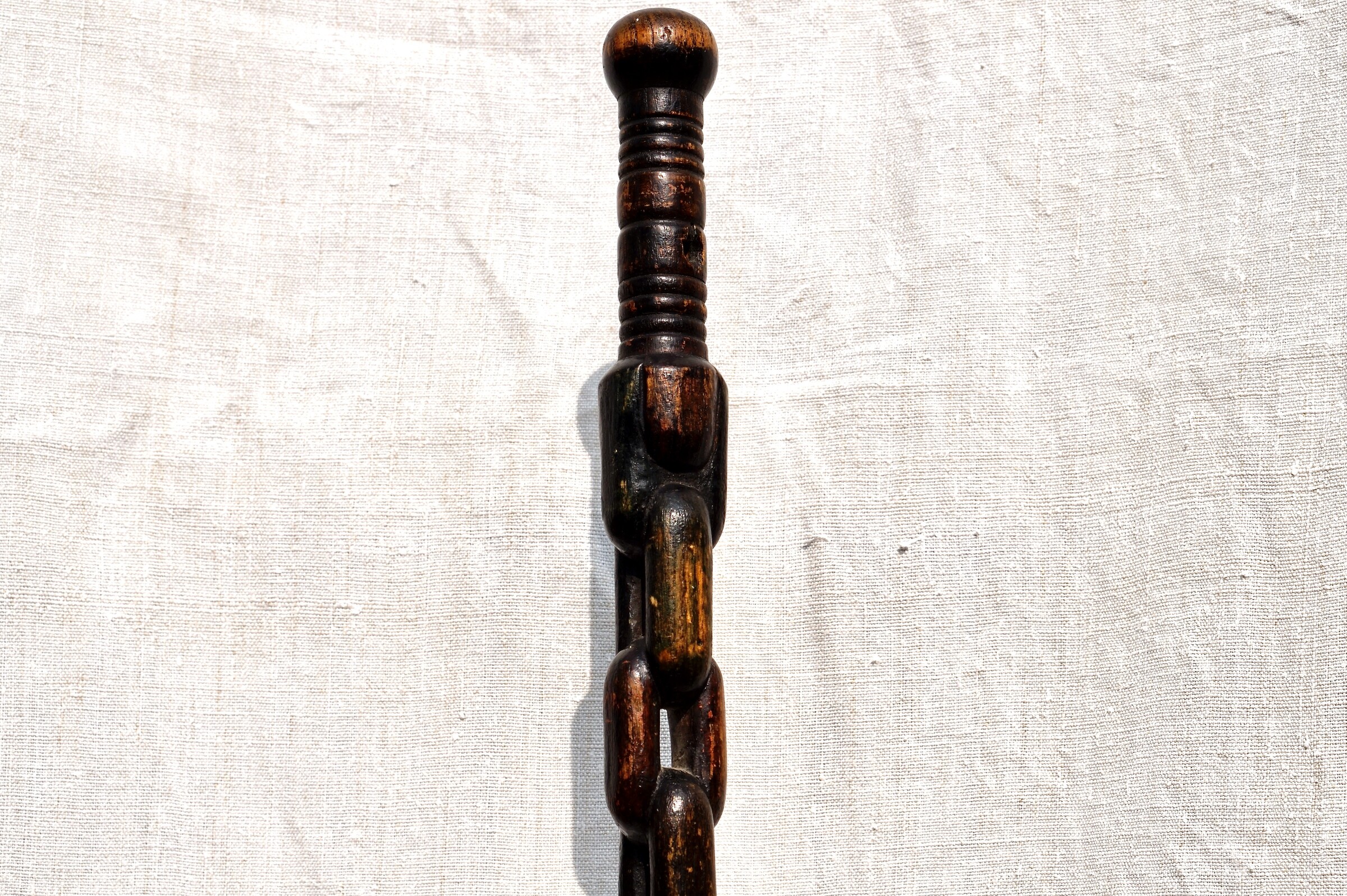 An unusual Whalers-Art wood Walking stick, U.S.A. or Europe ca. 1900