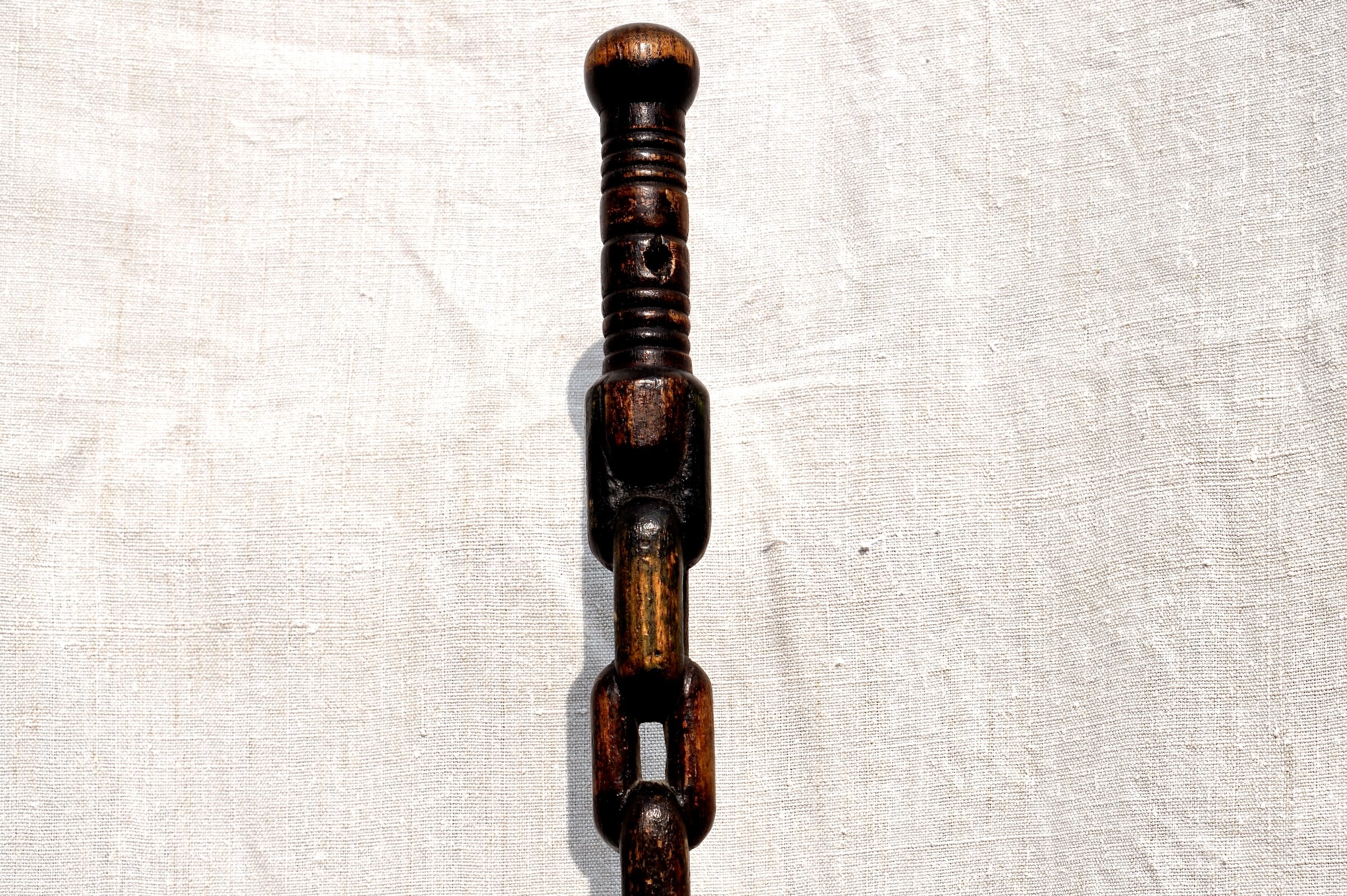 An unusual Whalers-Art wood Walking stick, U.S.A. or Europe ca. 1900