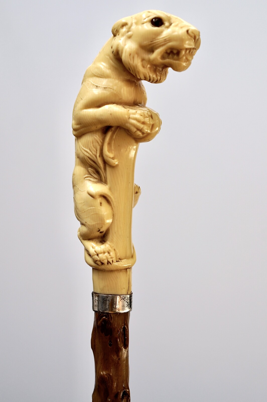 Bakelite Bengal Tiger Walking stick. France, ca 1900