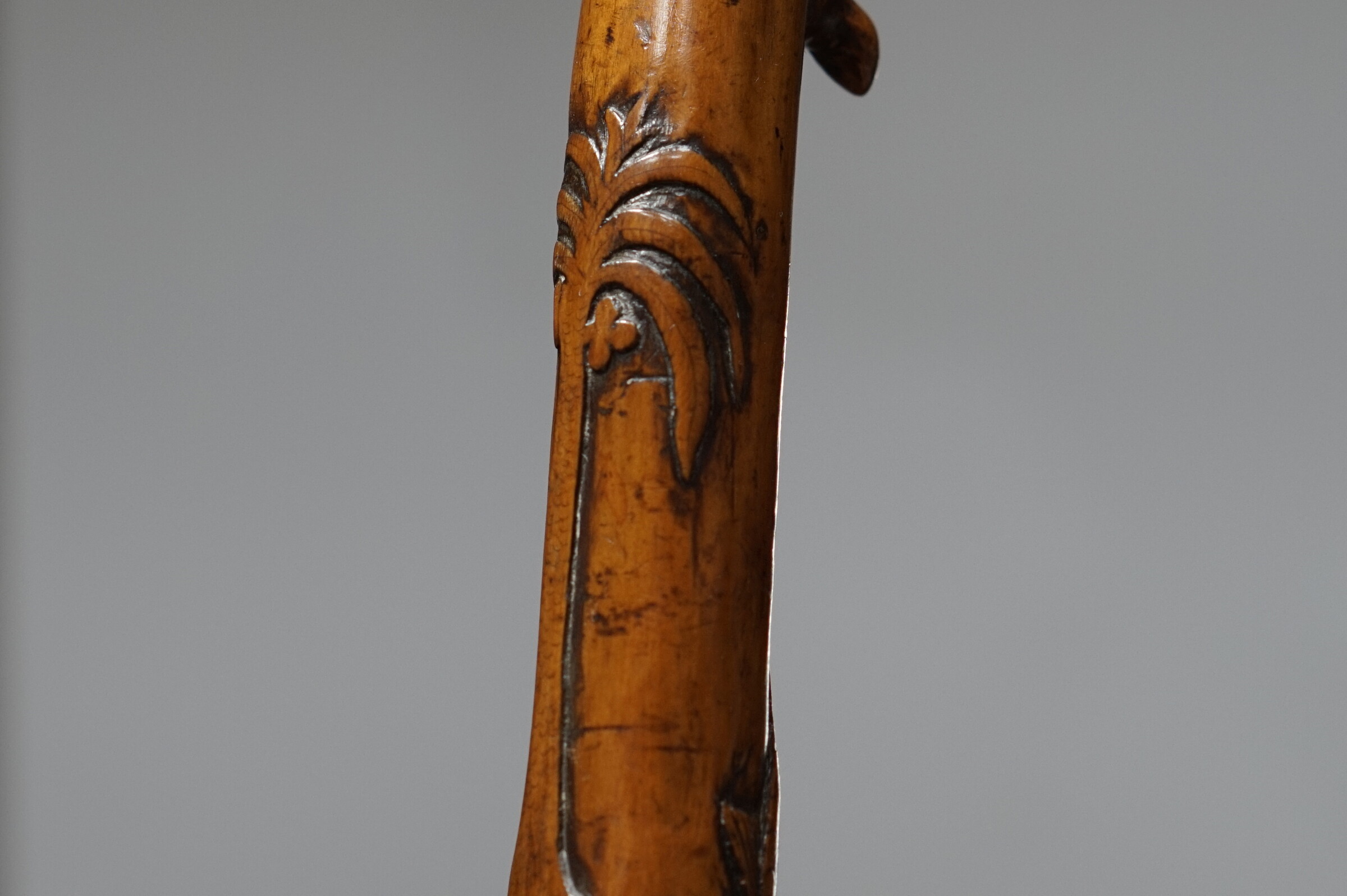 Surrealistic figures, Folk Art Walking Cane. France ca. 1880