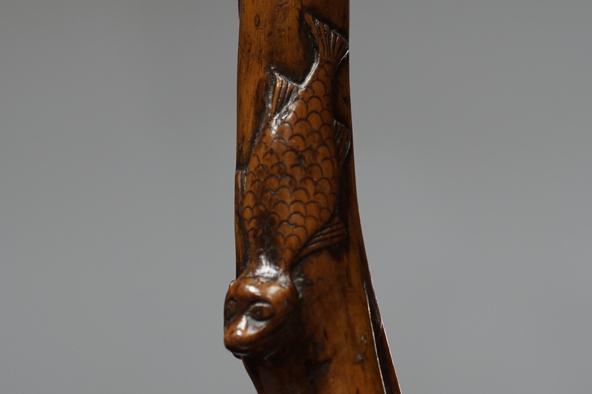 Surrealistic figures, Folk Art Walking Cane. France ca. 1880